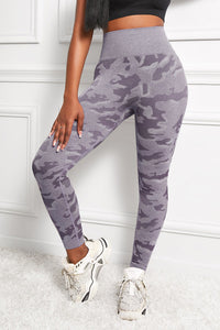 Purple Camo High Waist Yoga Legging