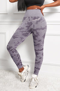 Purple Camo High Waist Yoga Legging