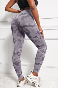 Purple Camo High Waist Yoga Legging