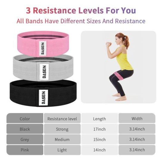 BASEIN 3-Pack Resistance Leg Bands