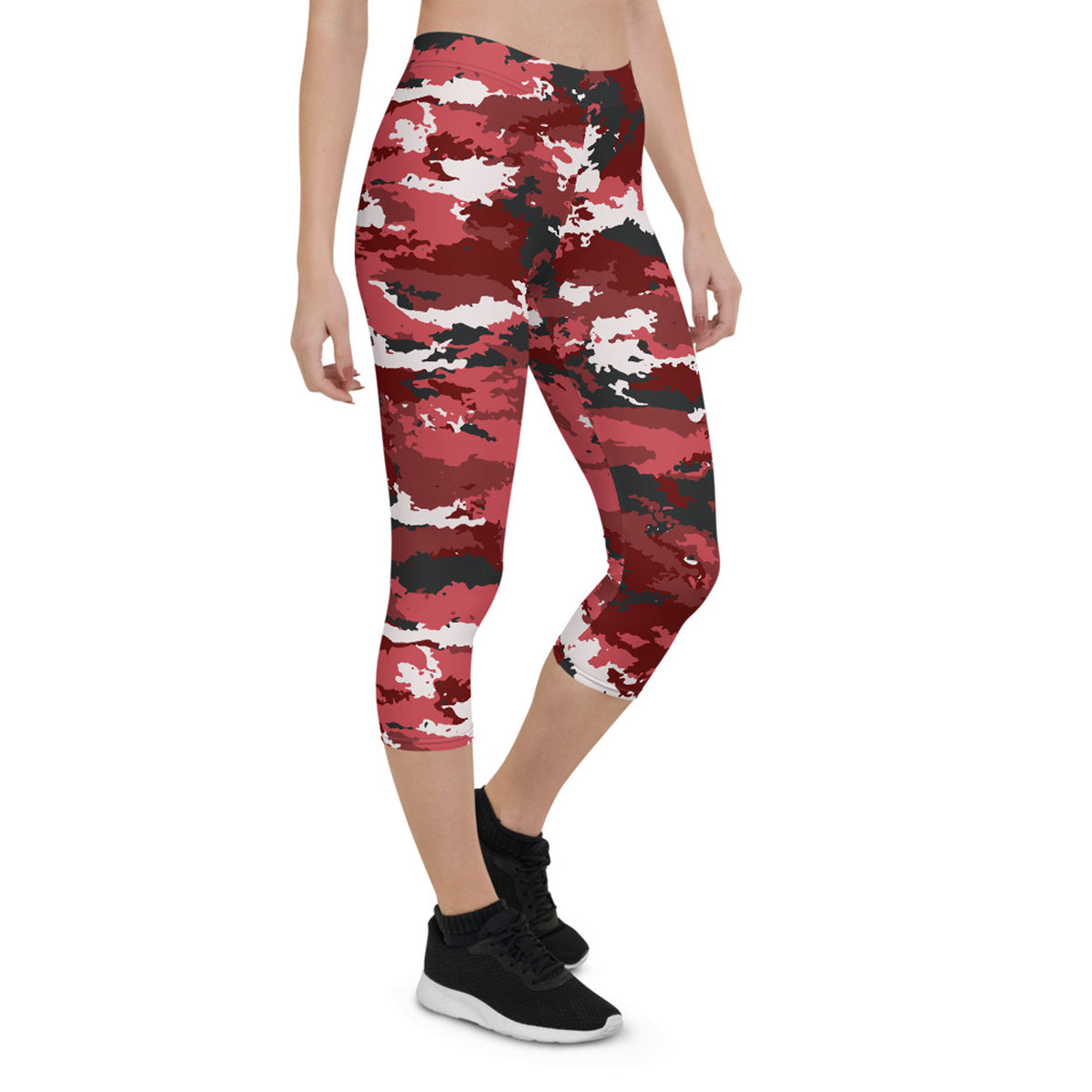 Red Camo Capri Leggings